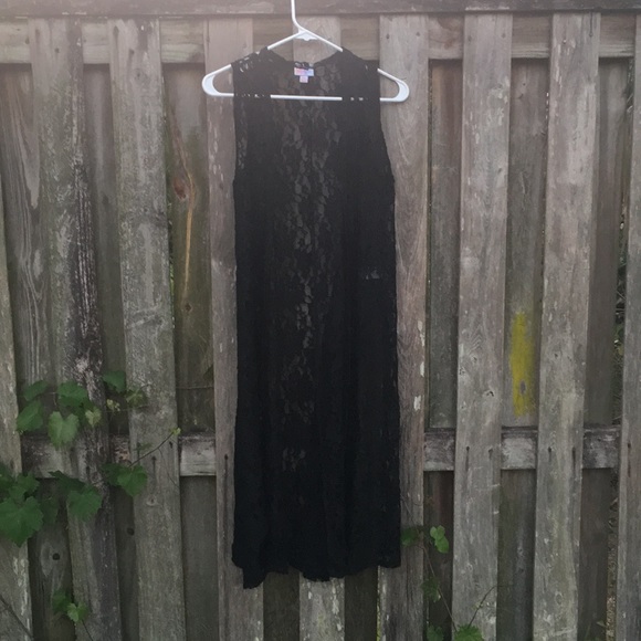 LuLaRoe Jackets & Blazers - Black lace joy vest
